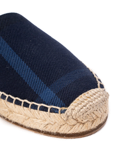 Perfect Burberry Blue Plaid Espadrilles Women Size 37.5