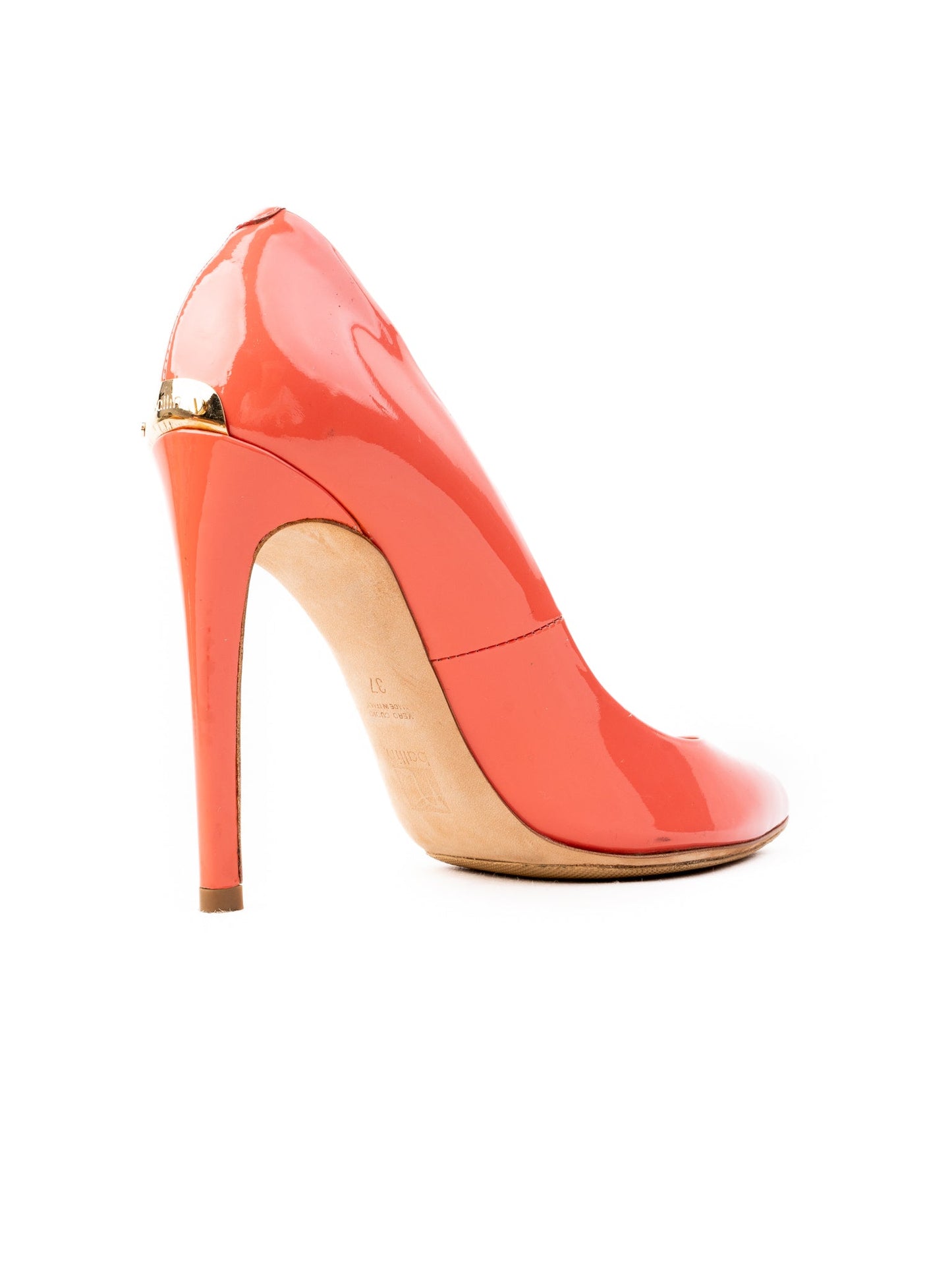 excellent ballin pink leather high heels size 37 women pumps