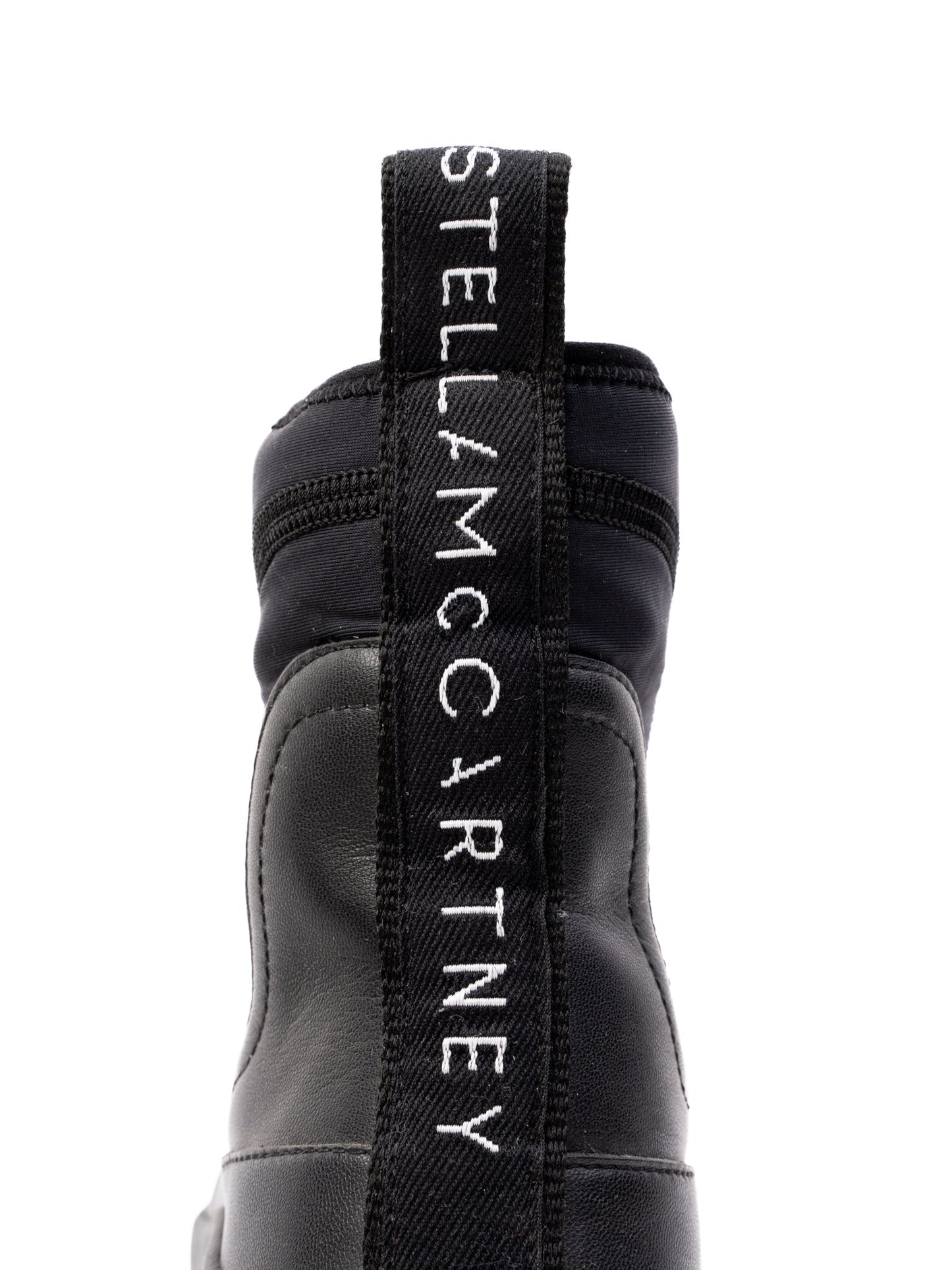 excellent stella mccartney black leather ankle boots size 36
