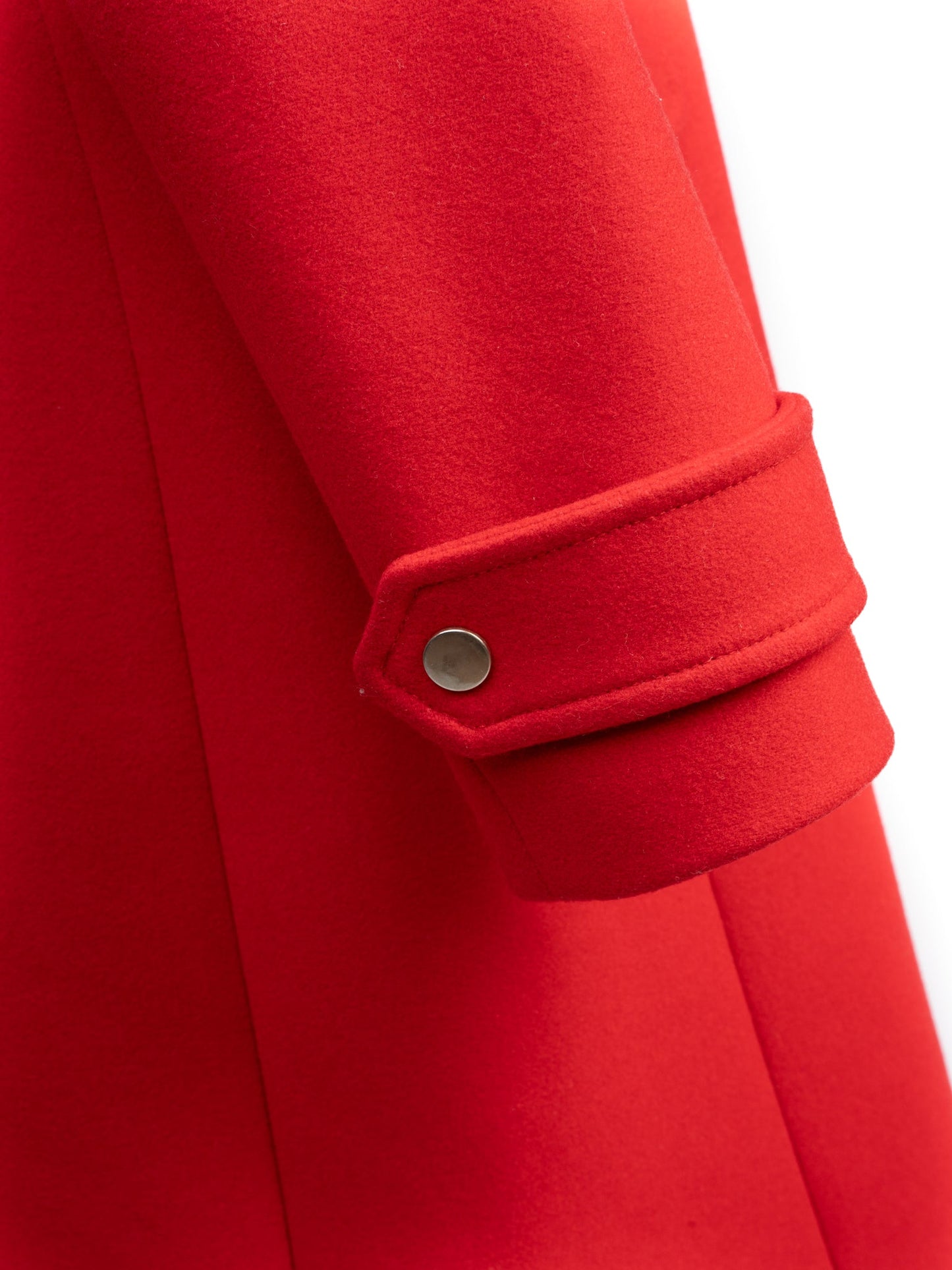 new tara jarmon red wool button-up coat size s
