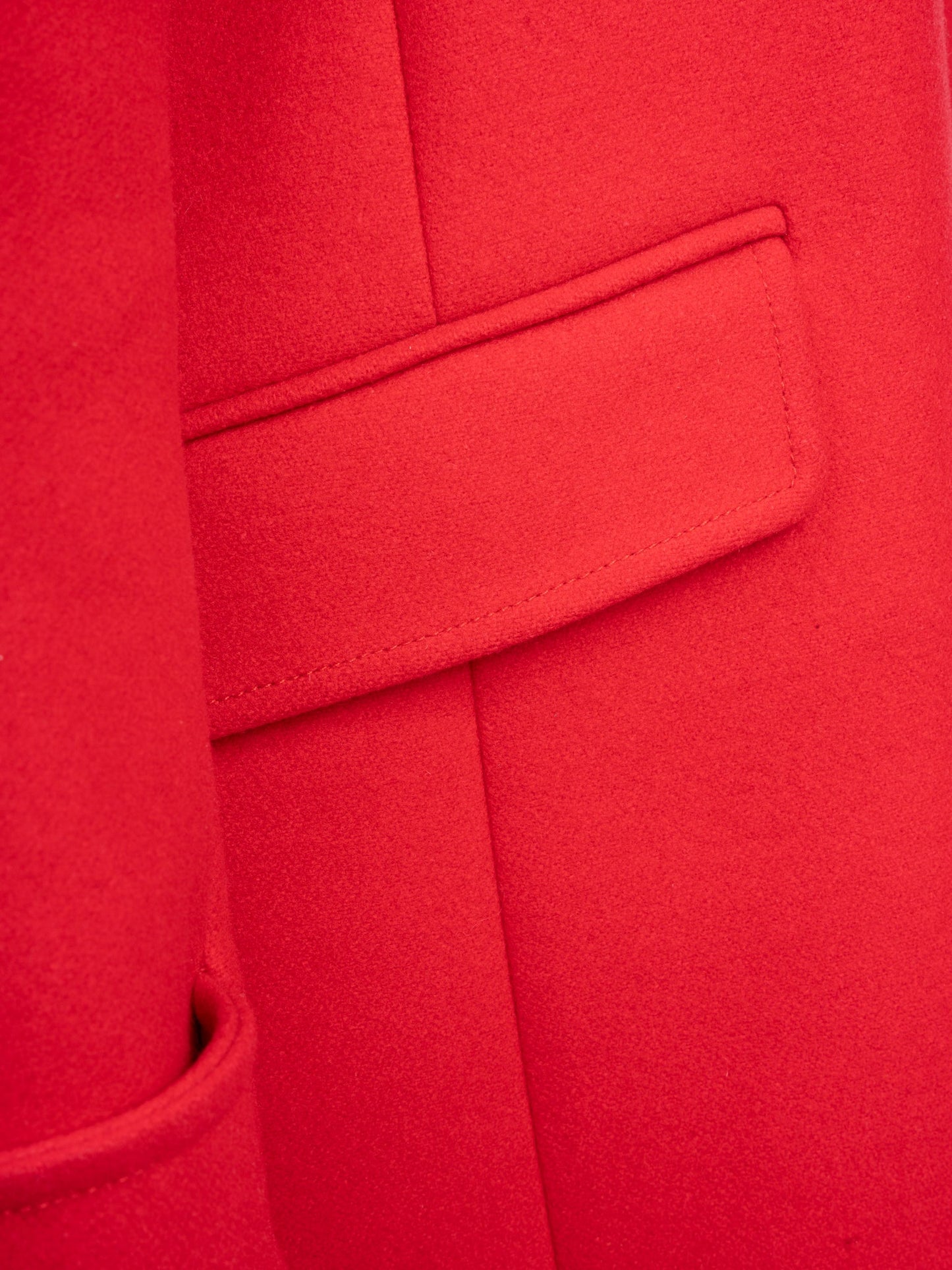 new tara jarmon red wool button-up coat size s