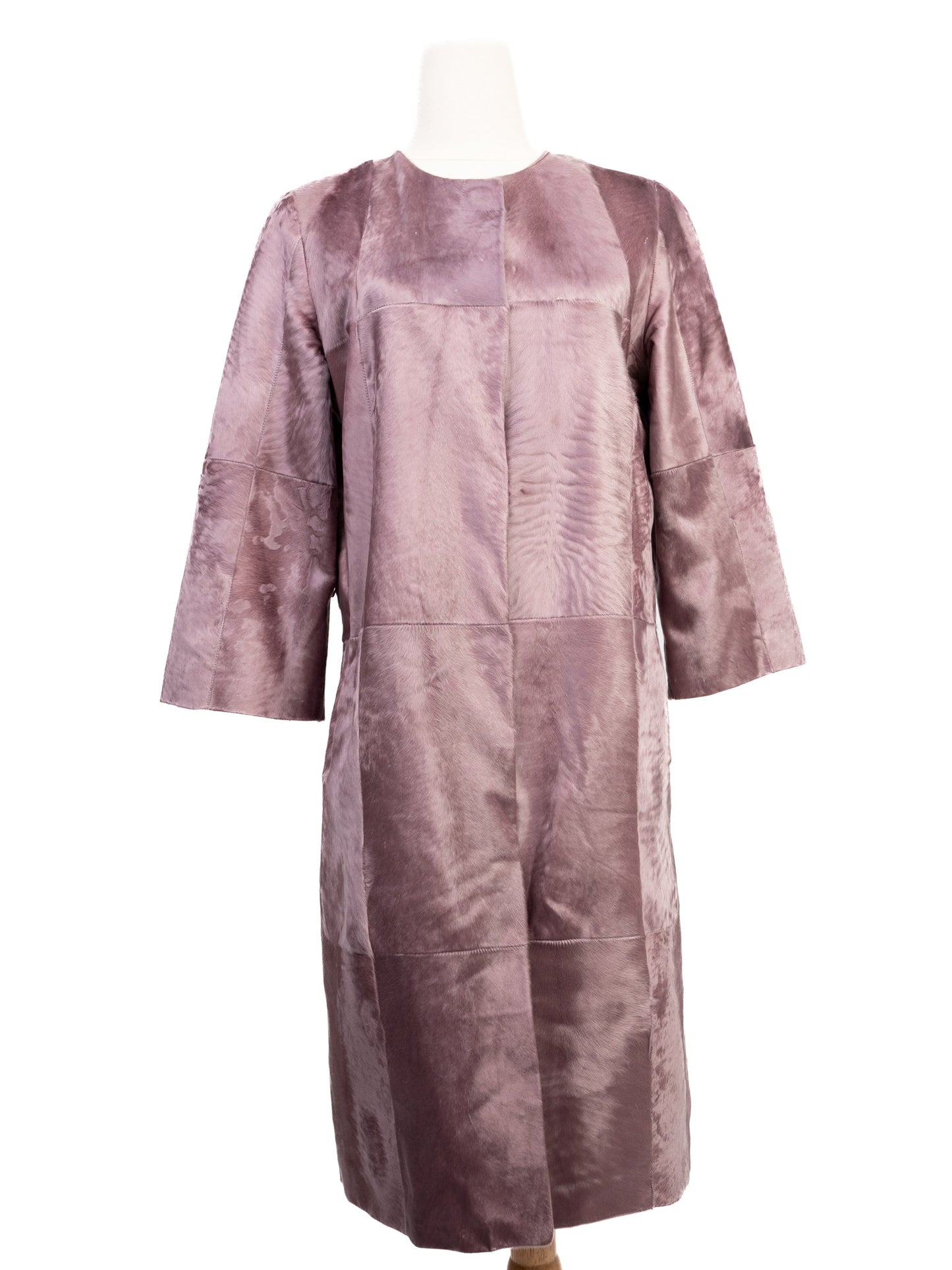 perfect punto purple fur-textured coat size m - women’s wear