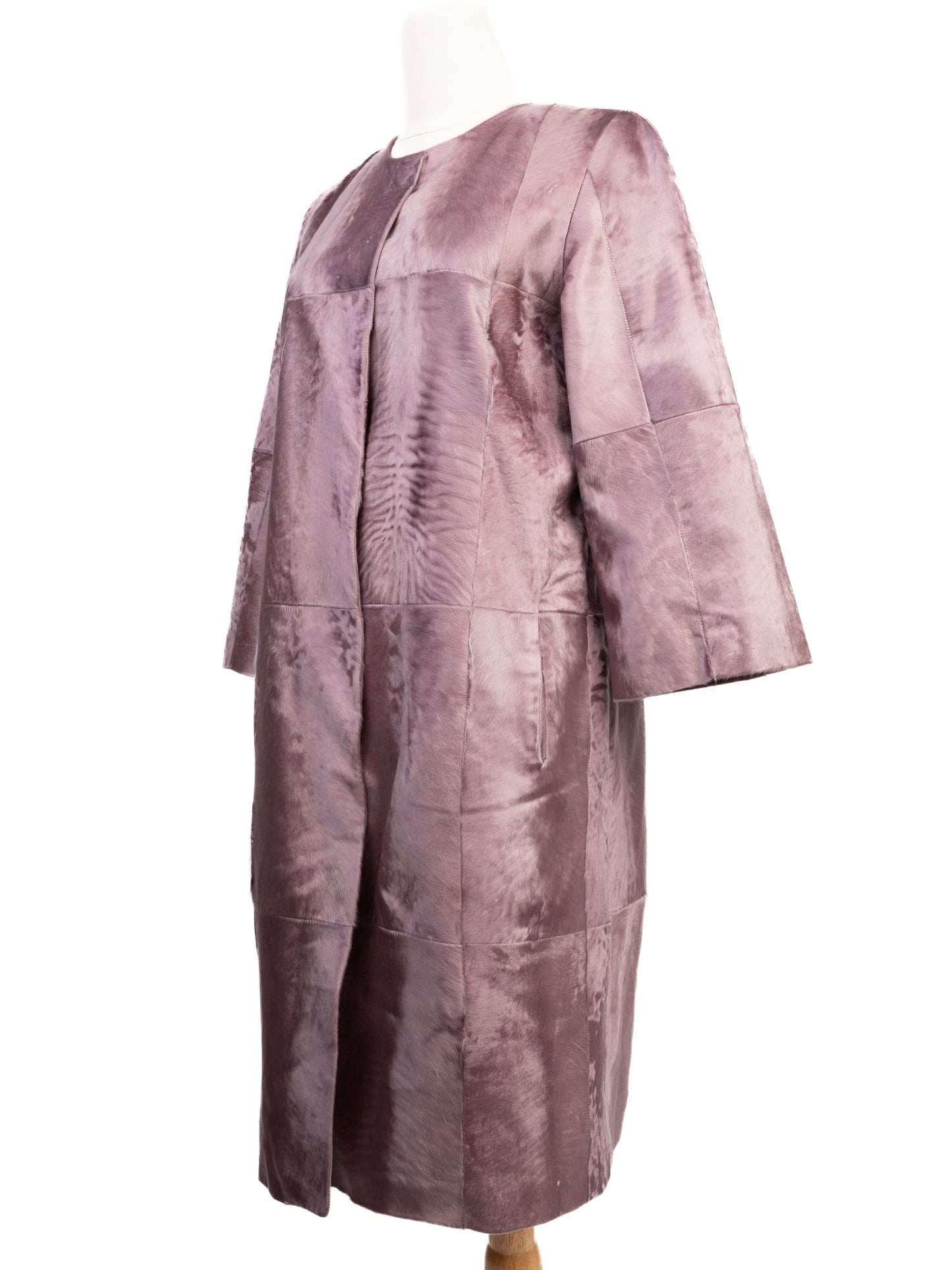 perfect punto purple fur-textured coat size m - women’s wear