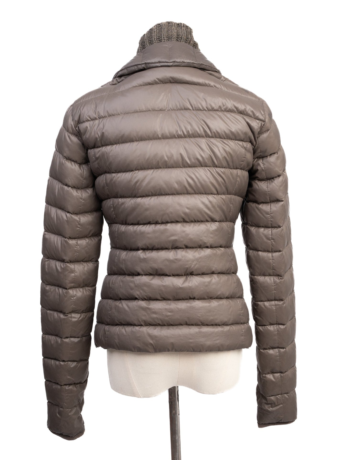 good liu jo gray nylon puffer jacket size s