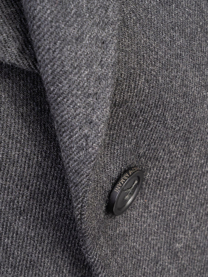 Excellent Emporio Armani Black Wool Overcoat Size L
