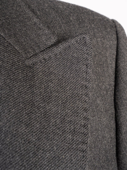 Excellent Emporio Armani Black Wool Overcoat Size L