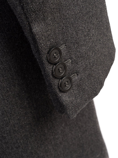 Excellent Emporio Armani Black Wool Overcoat Size L