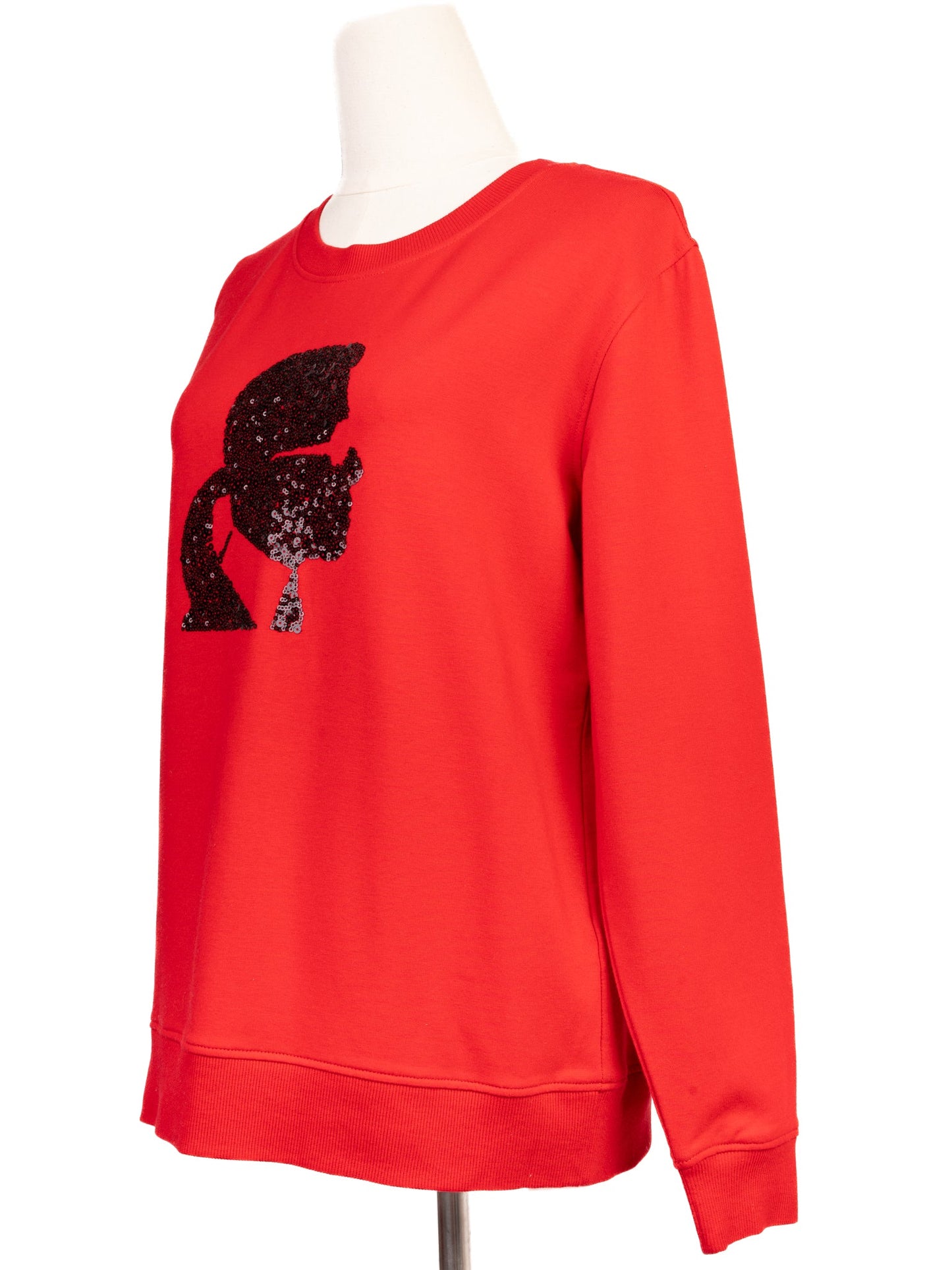 excellent karl lagerfeld red long sleeve sweatshirt size s