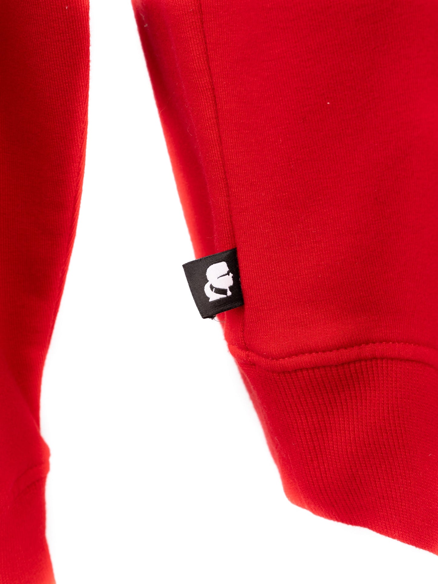 excellent karl lagerfeld red long sleeve sweatshirt size s