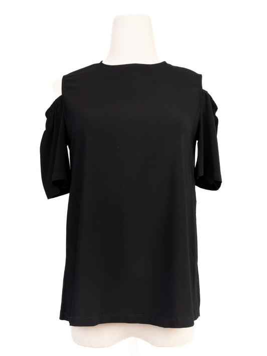 Marella Black Cold Shoulder Top Viscose Size S Excellent Condition