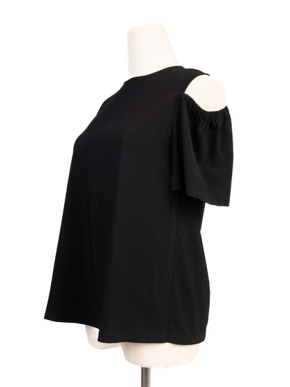Marella Black Cold Shoulder Top Viscose Size S Excellent Condition