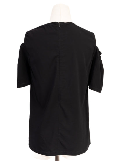 Marella Black Cold Shoulder Top Viscose Size S Excellent Condition