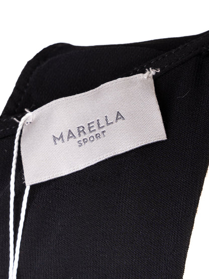 Marella Black Cold Shoulder Top Viscose Size S Excellent Condition