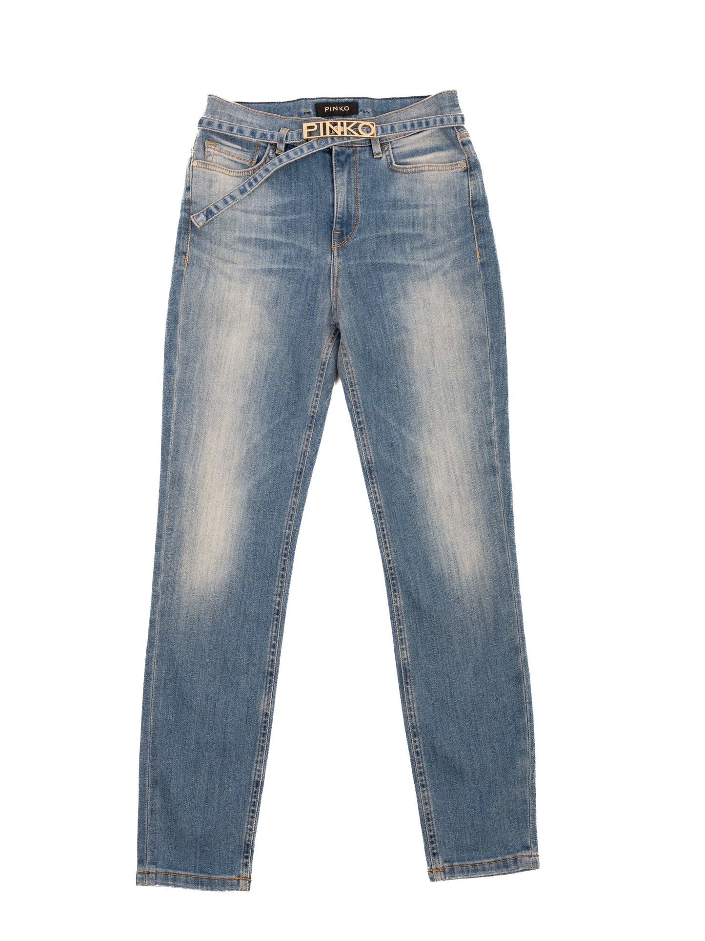 excellent pinko blue jeans size s with pinko belt