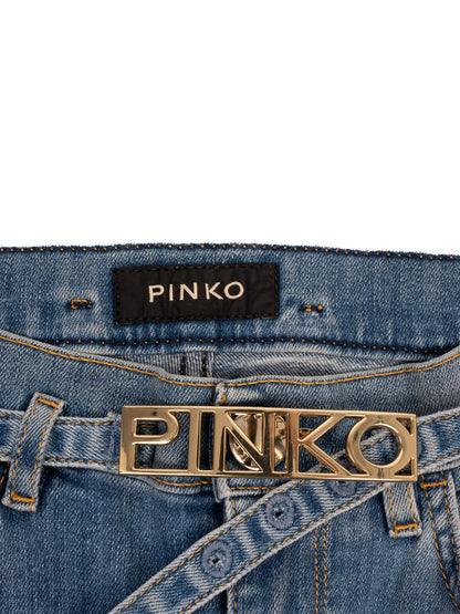 Excellent Pinko Blue Jeans Size S with PINKO Belt