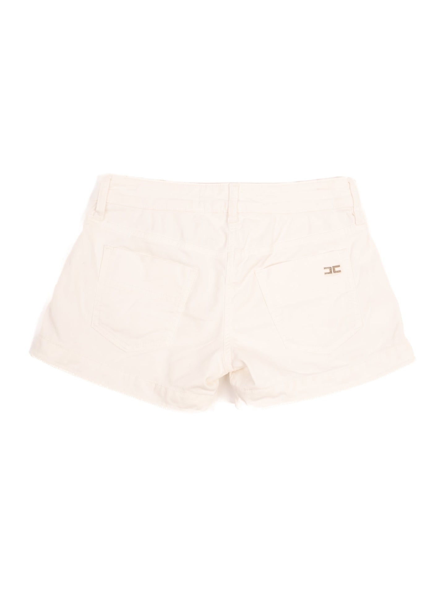elisabetta franchi white cotton shorts size s excellent condition