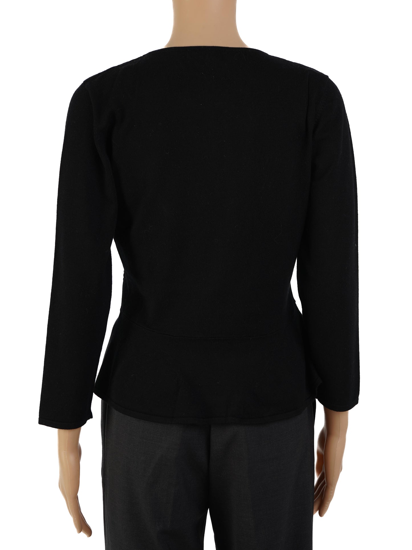 intrend women's black peplum jacket size l - perfect condition