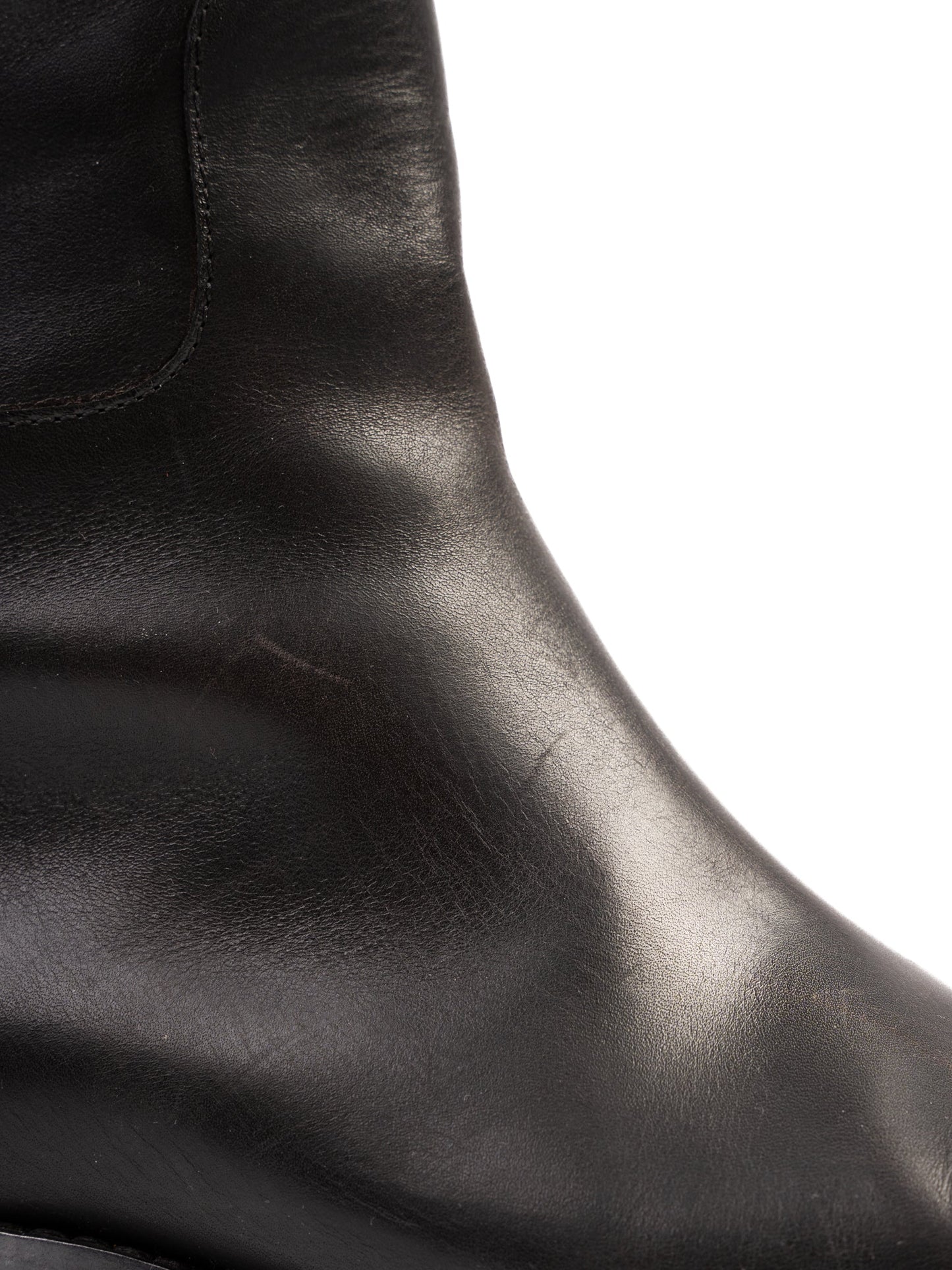 excellent max mara black knee-high leather boots size 37
