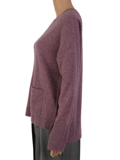 NEW Elie Tahari Mauve Cashmere Sweater Size M with Pockets