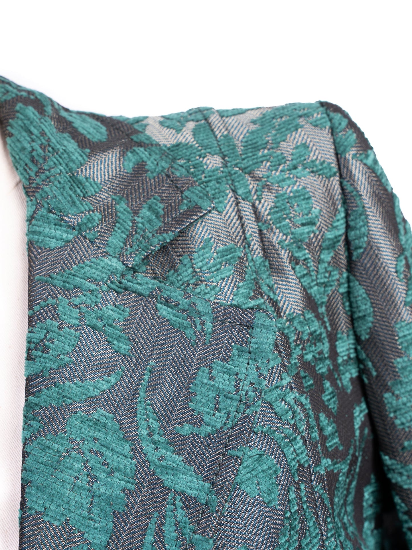 excellent roccobarocco green floral suit viscose jacket & skirt set
