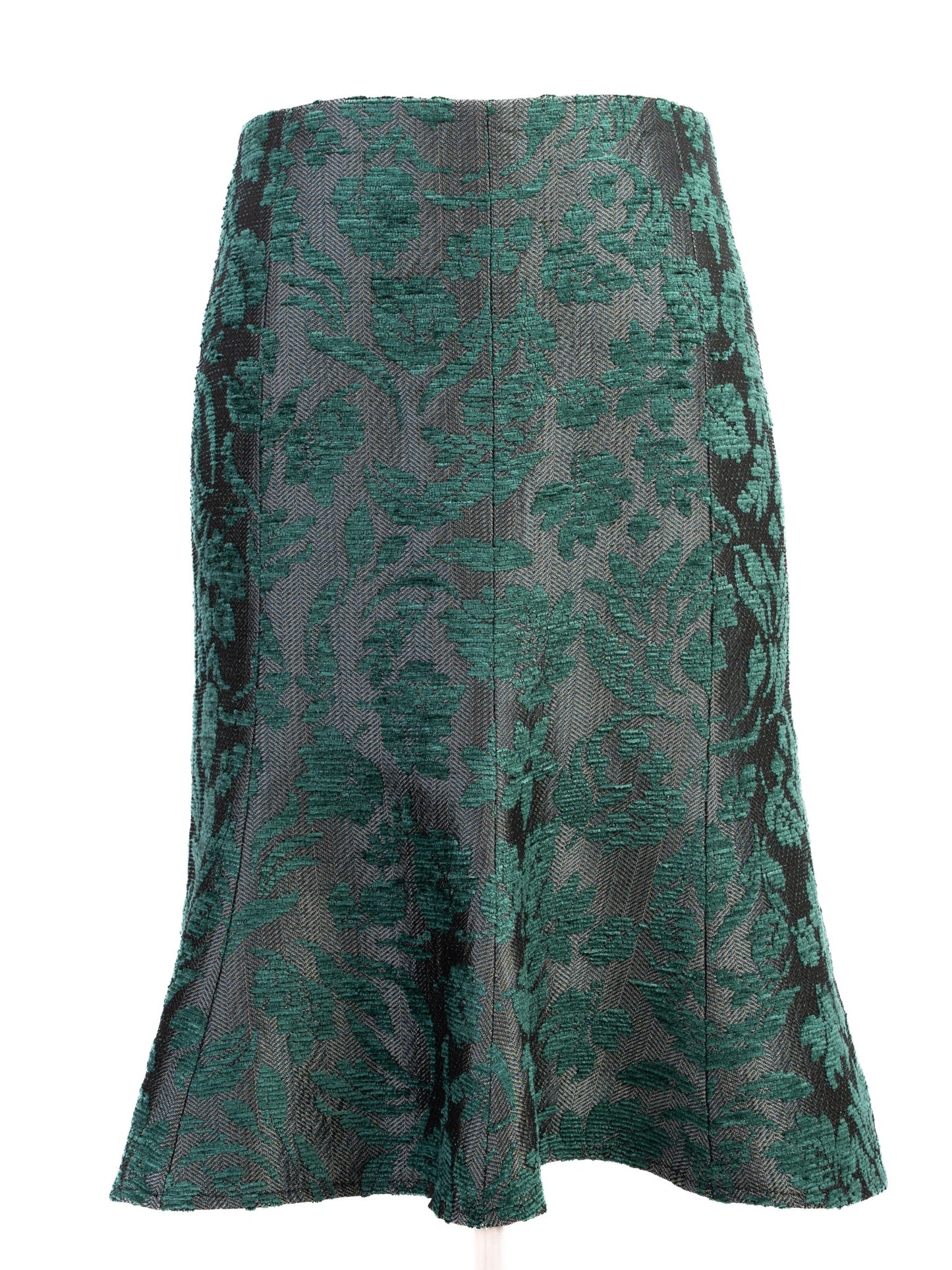 excellent roccobarocco green floral suit viscose jacket & skirt set