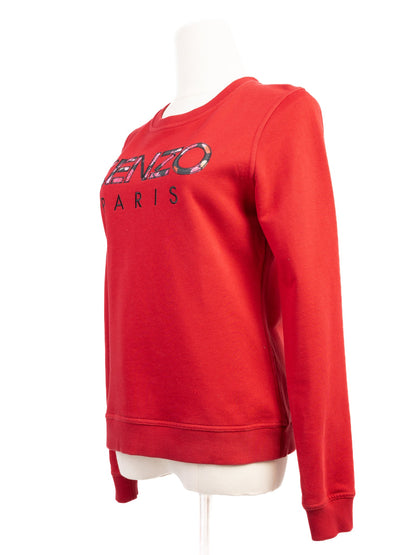 Excellent Kenzo Red Sweatshirt Cotton Women Long Sleeve KENZO PARIS
