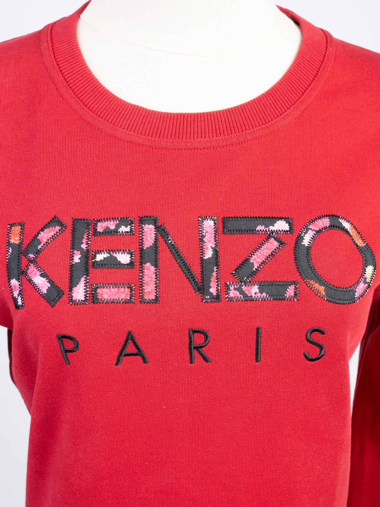 excellent kenzo red sweatshirt cotton women long sleeve kenzo paris