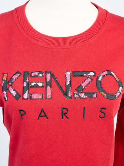 Excellent Kenzo Red Sweatshirt Cotton Women Long Sleeve KENZO PARIS