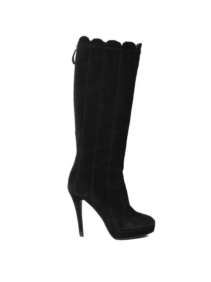 Average Kenzo Black Genuine Suede Knee-High Boots Size 38.5