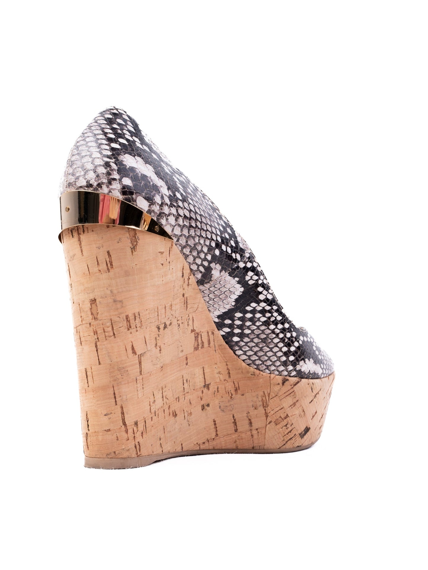 excellent r&renzi wedge-heeled shoes leather size 36 snakeskin