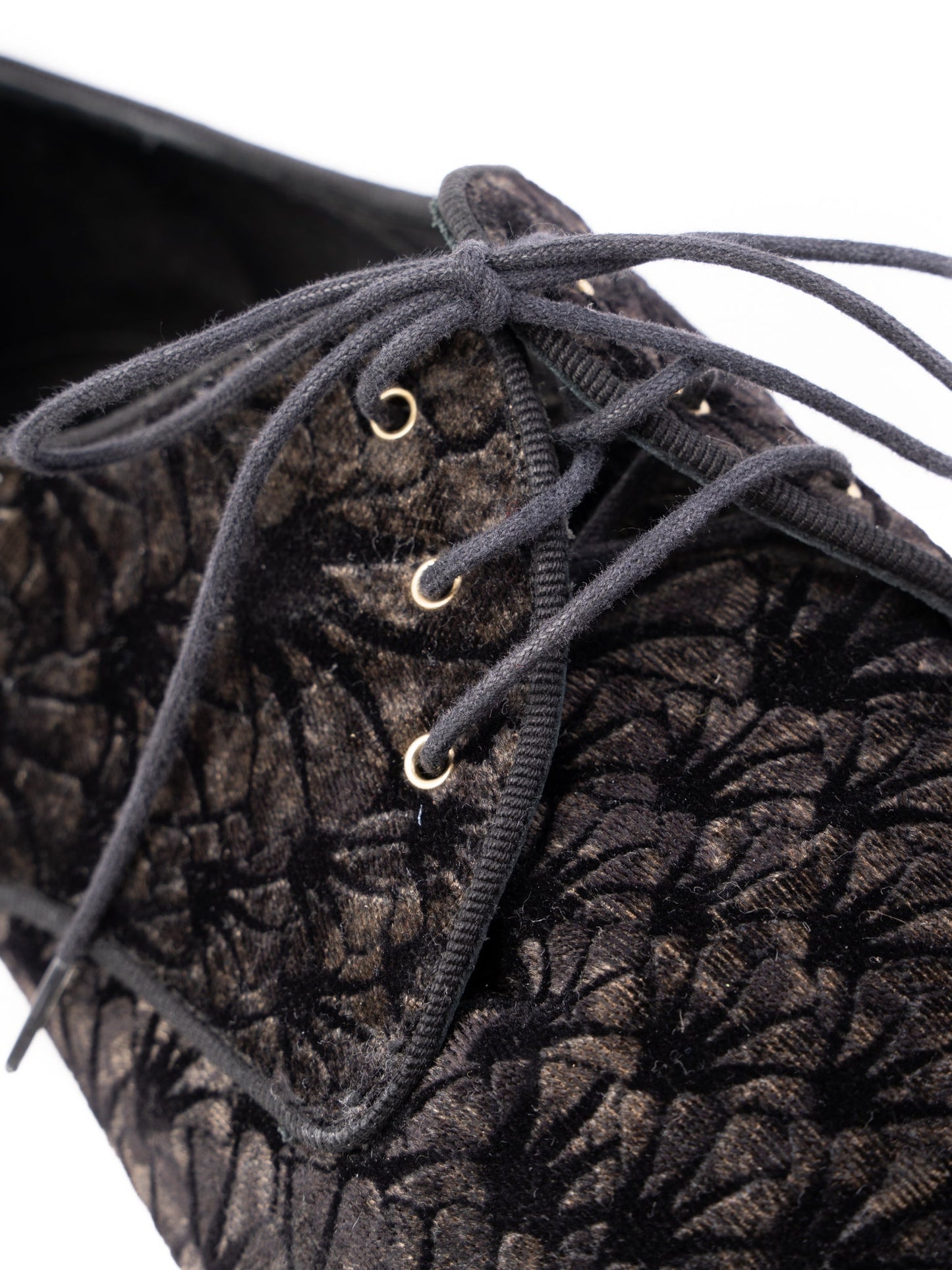 excellent dolce gabbana black velvet lace-up shoes size 43