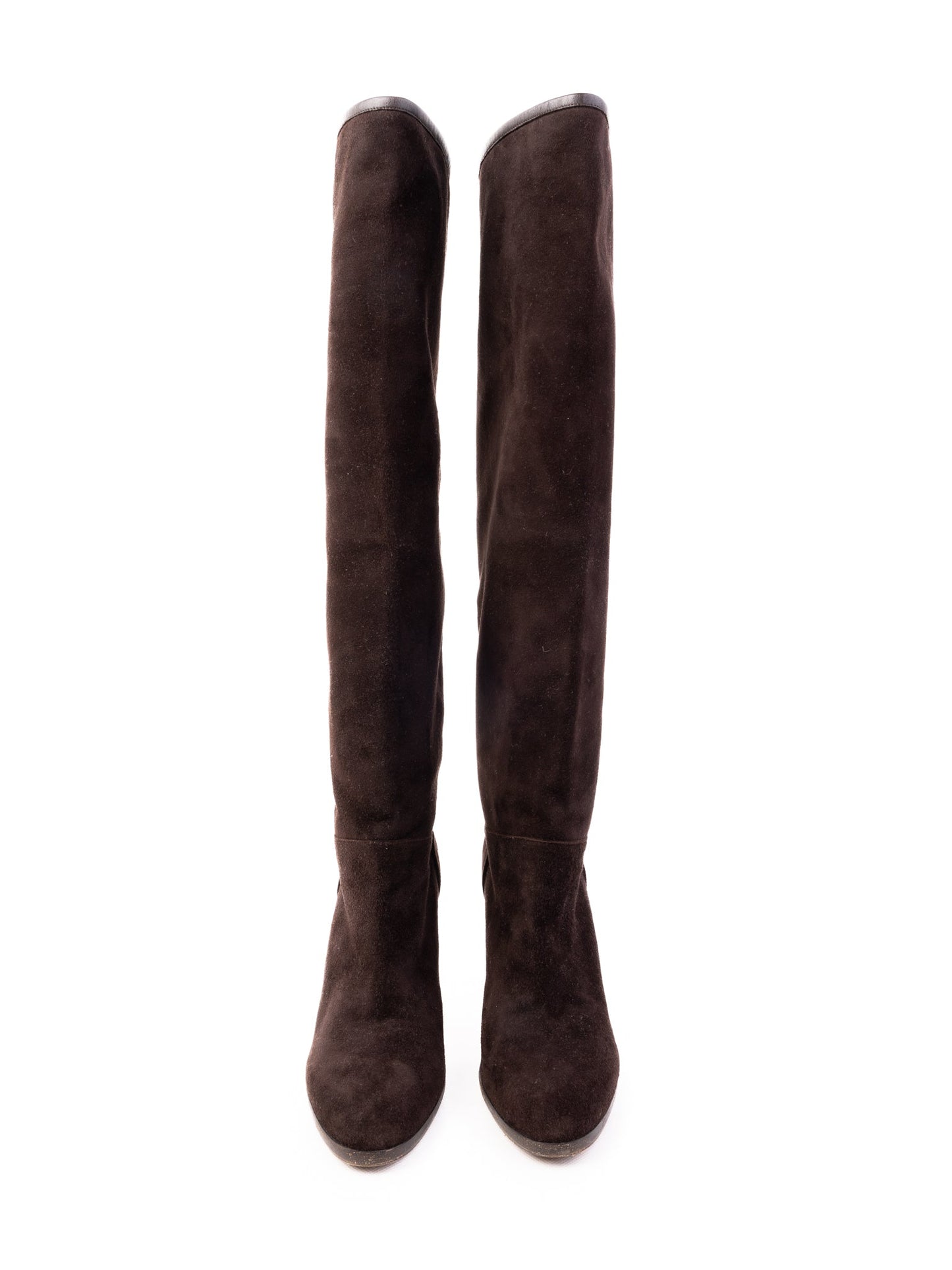 loro piana orange nubuck knee-high boots size 38 excellent condition