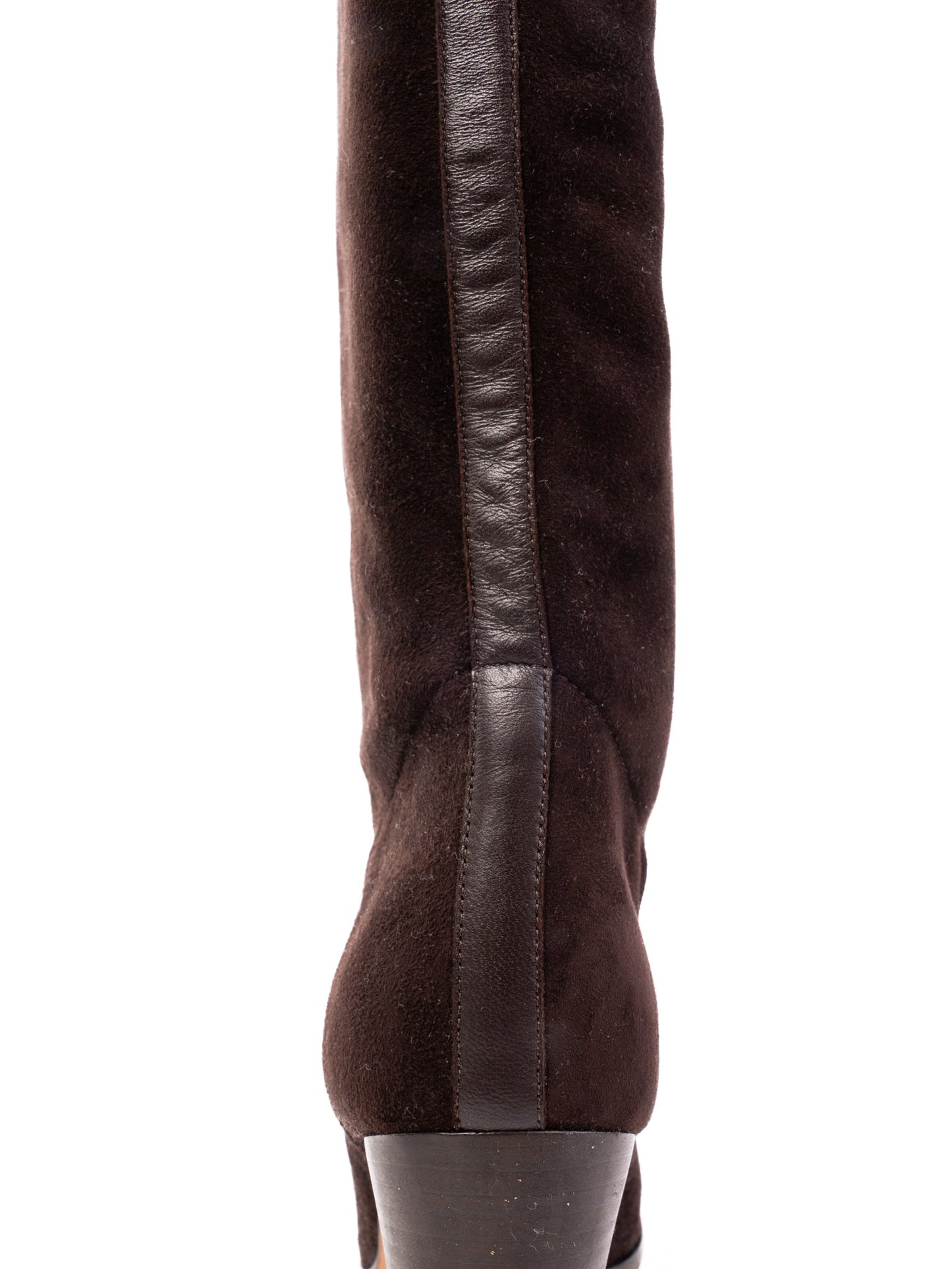 loro piana orange nubuck knee-high boots size 38 excellent condition