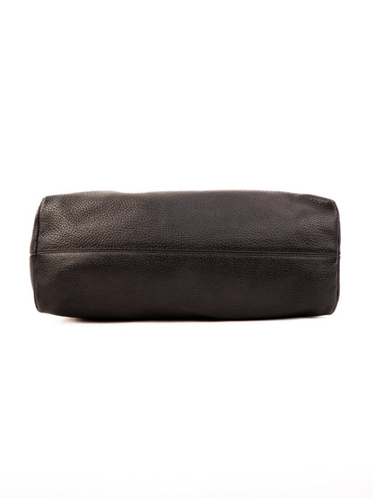 Average Condition Burberry Black Leather Tote Bag for Women