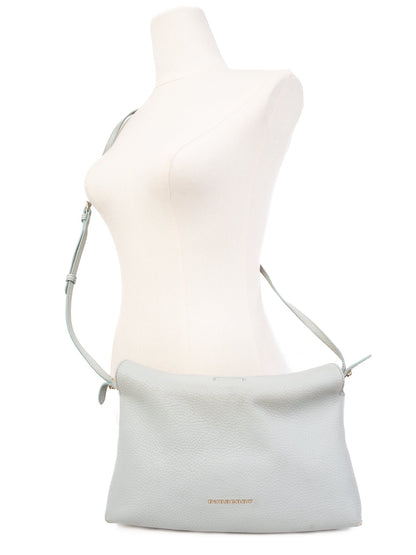 Excellent Burberry Blue Leather Shoulder Bag with Logo