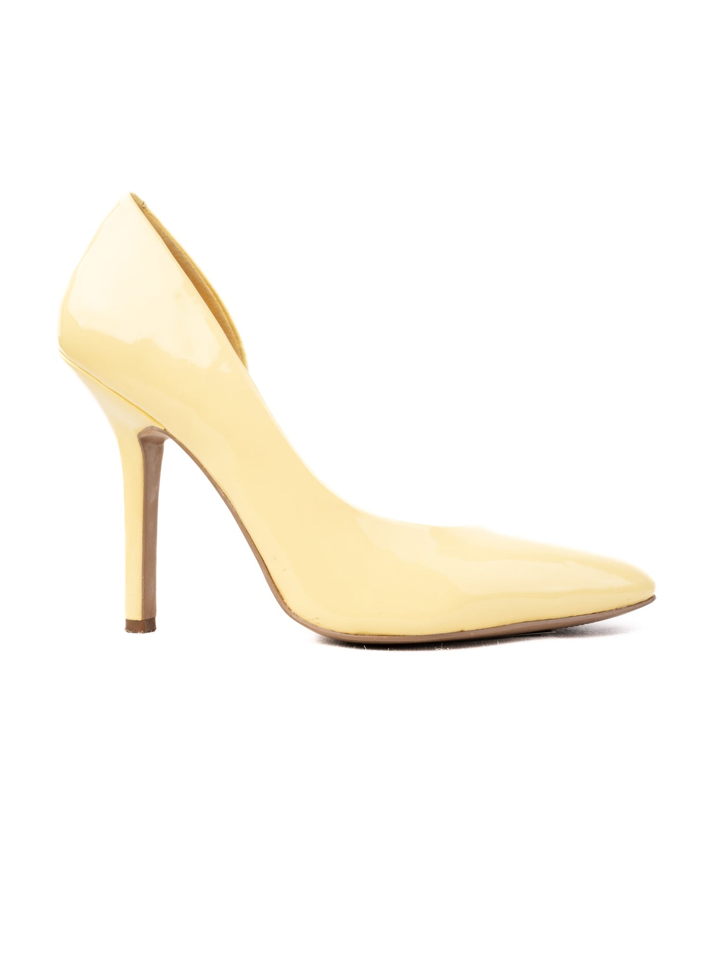 bcbgeneration yellow high-heeled stiletto pumps excellent condition