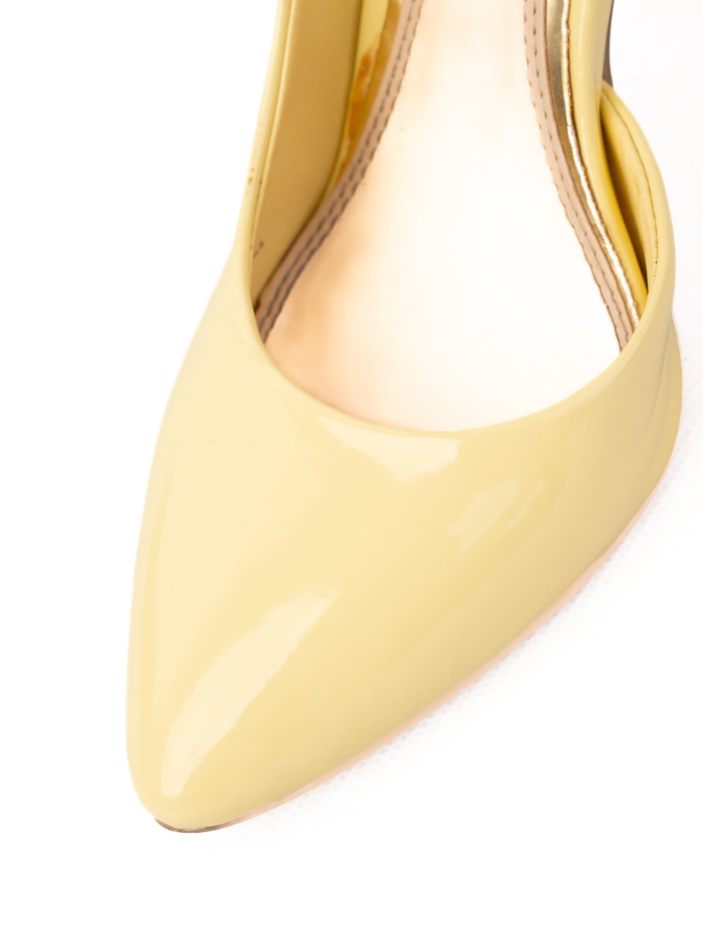 bcbgeneration yellow high-heeled stiletto pumps excellent condition