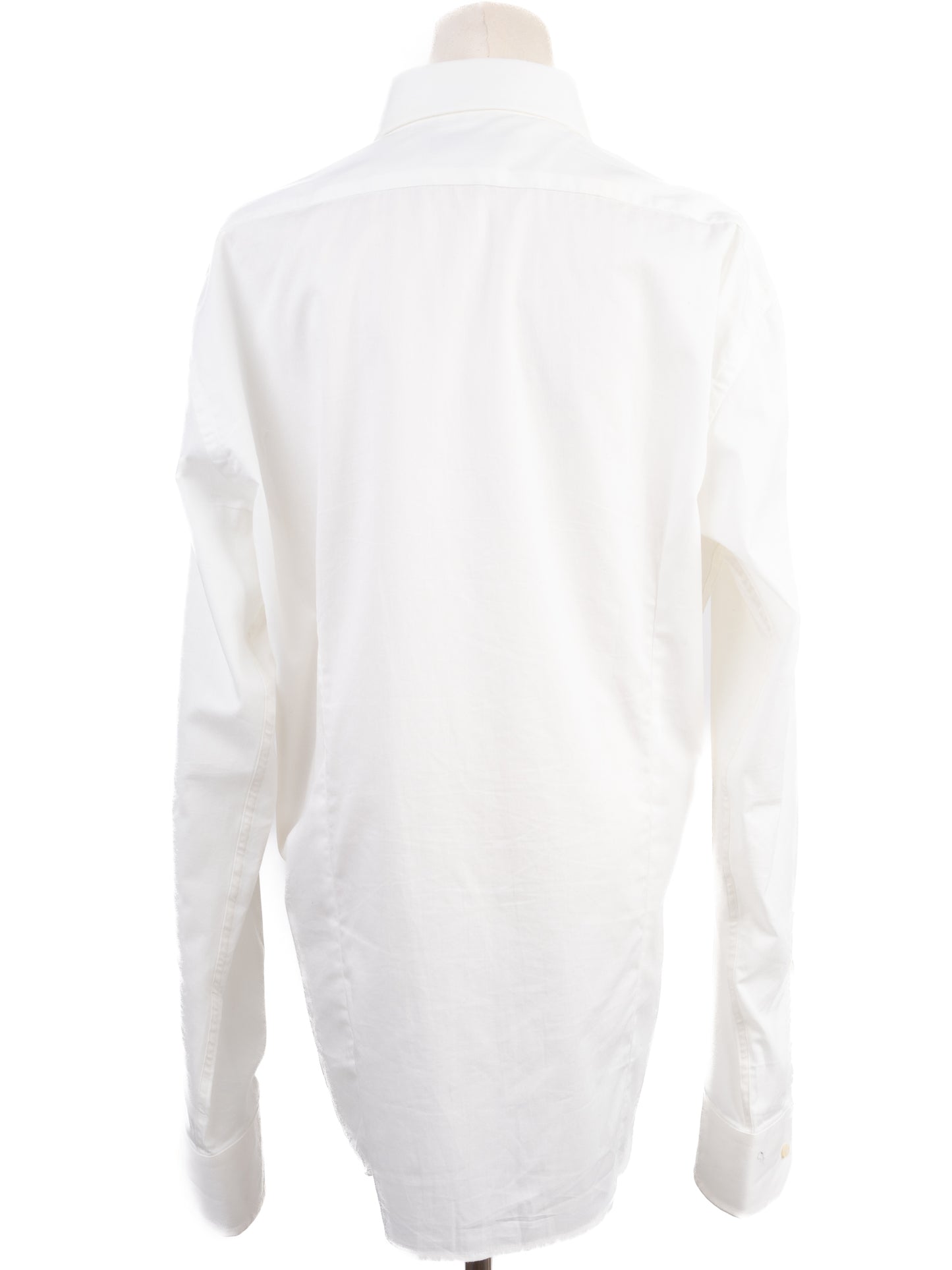 trussardi men's xl white long-sleeved cotton shirt - excellent condition