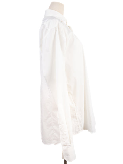 Trussardi Men's XL White Long-Sleeved Cotton Shirt - Excellent Condition