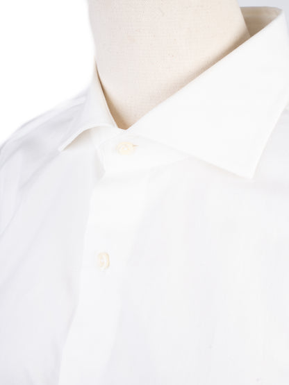 Trussardi Men's XL White Long-Sleeved Cotton Shirt - Excellent Condition