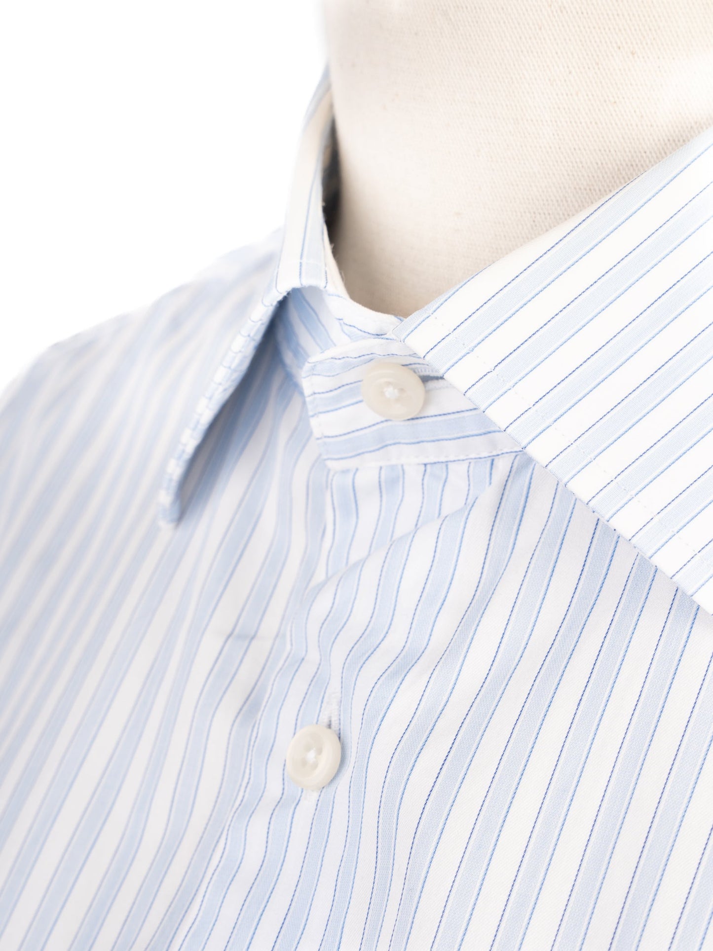 excellent hackett blue striped cotton shirt size xl