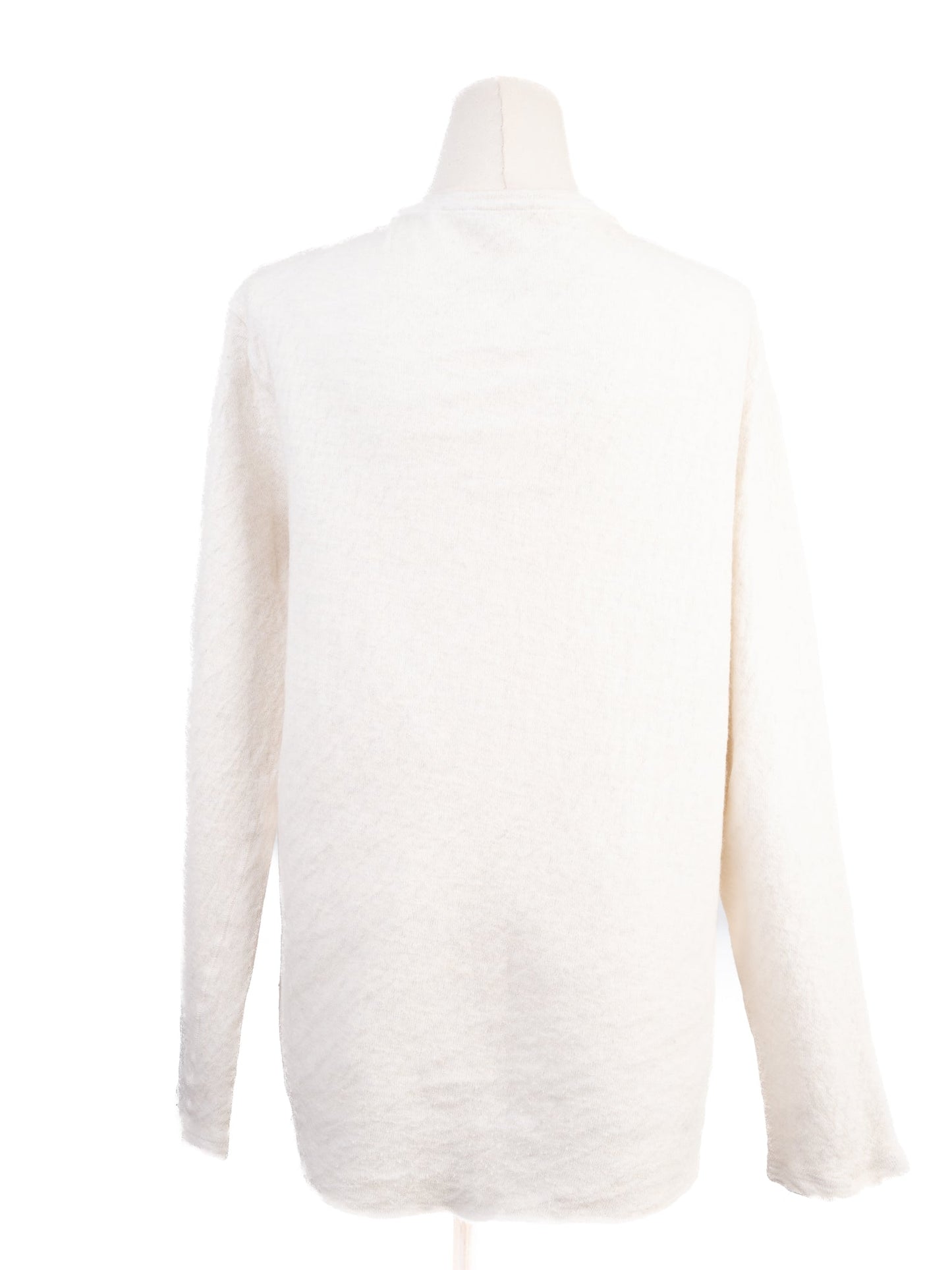 excellent vince cream wool long sleeve henley shirt for men