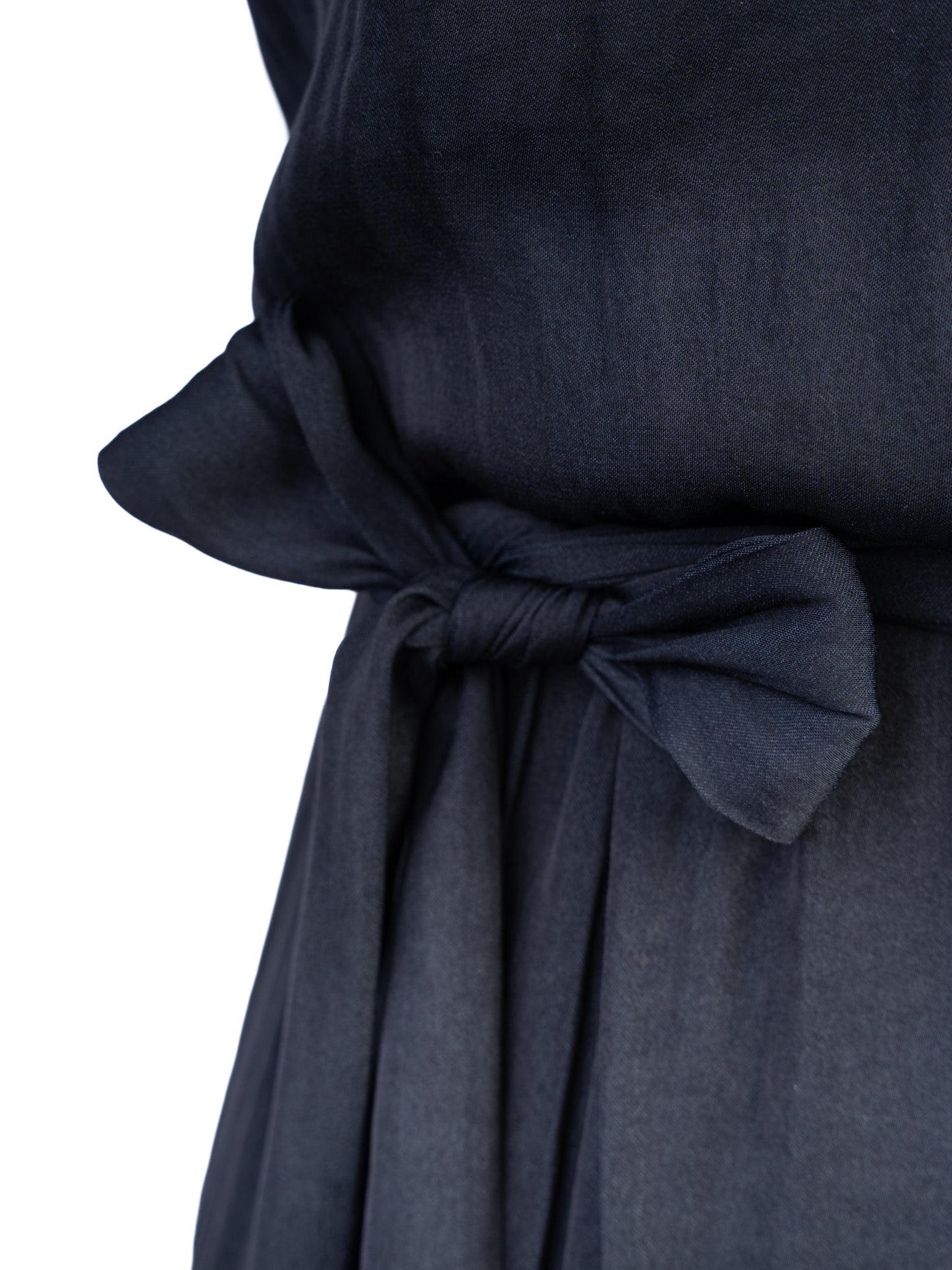 excellent maje black silk sleeveless dress size s with bead detailing