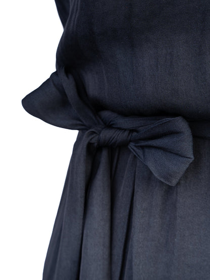 Excellent Maje Black Silk Sleeveless Dress Size S with Bead Detailing