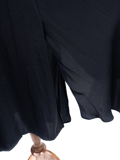 Excellent Maje Black Silk Sleeveless Dress Size S with Bead Detailing