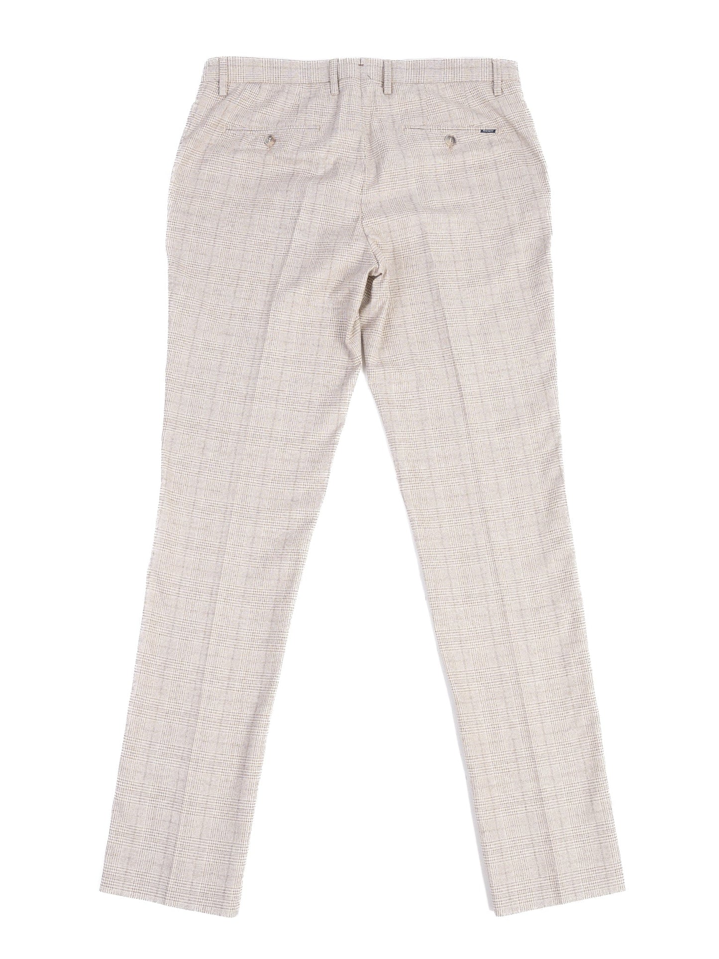 new hackett gray cotton dress pants xl check pattern