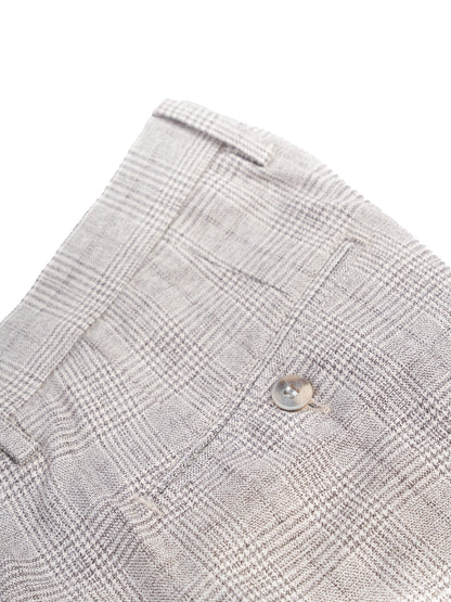 NEW Hackett Gray Cotton Dress Pants XL Check Pattern