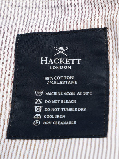 NEW Hackett Gray Cotton Dress Pants XL Check Pattern