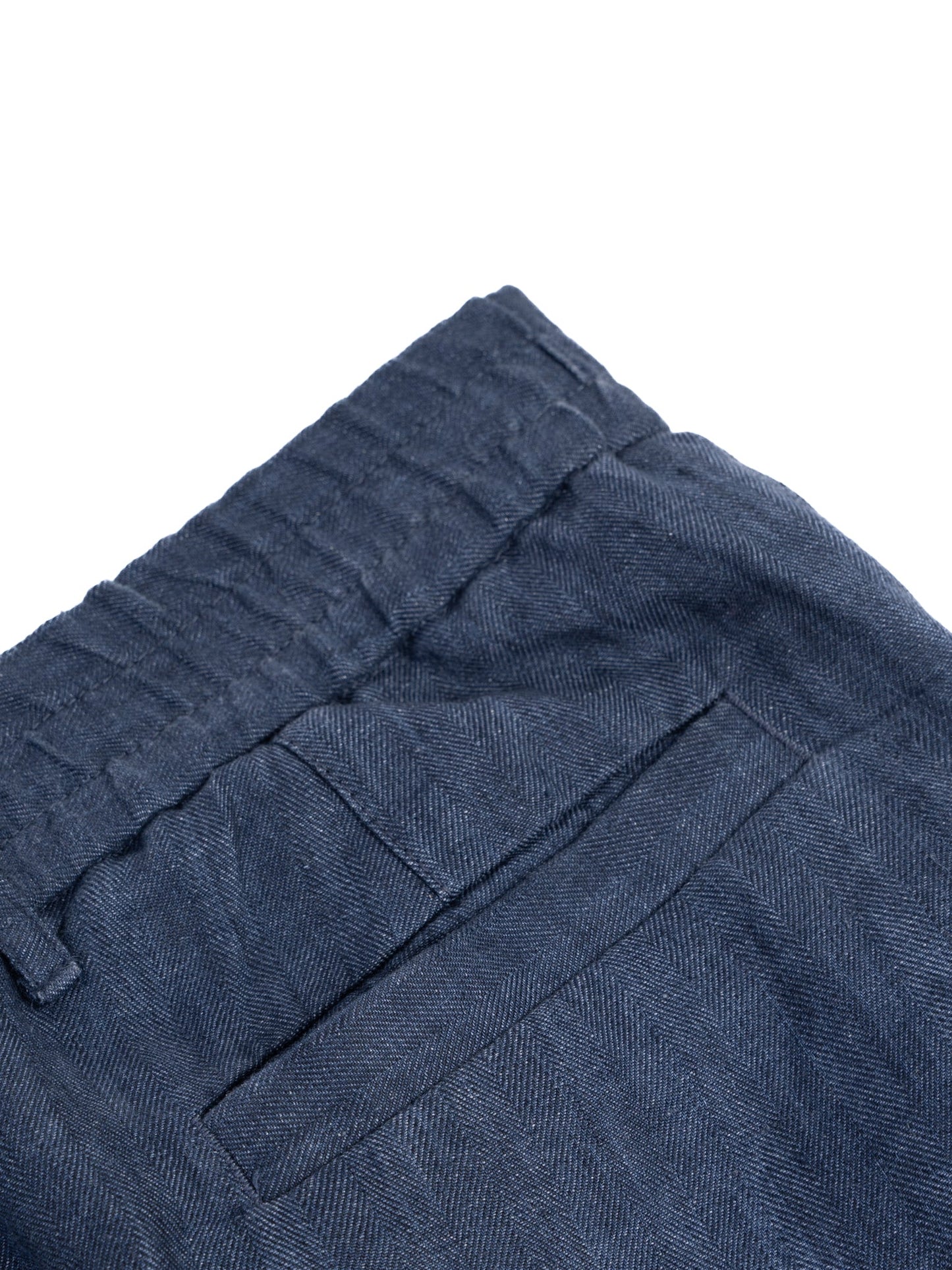 excellent brunello cucinelli blue linen pants xl straight-leg design