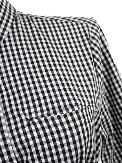 Good Marella Black and White Checkered Long-Sleeve Dress Size M